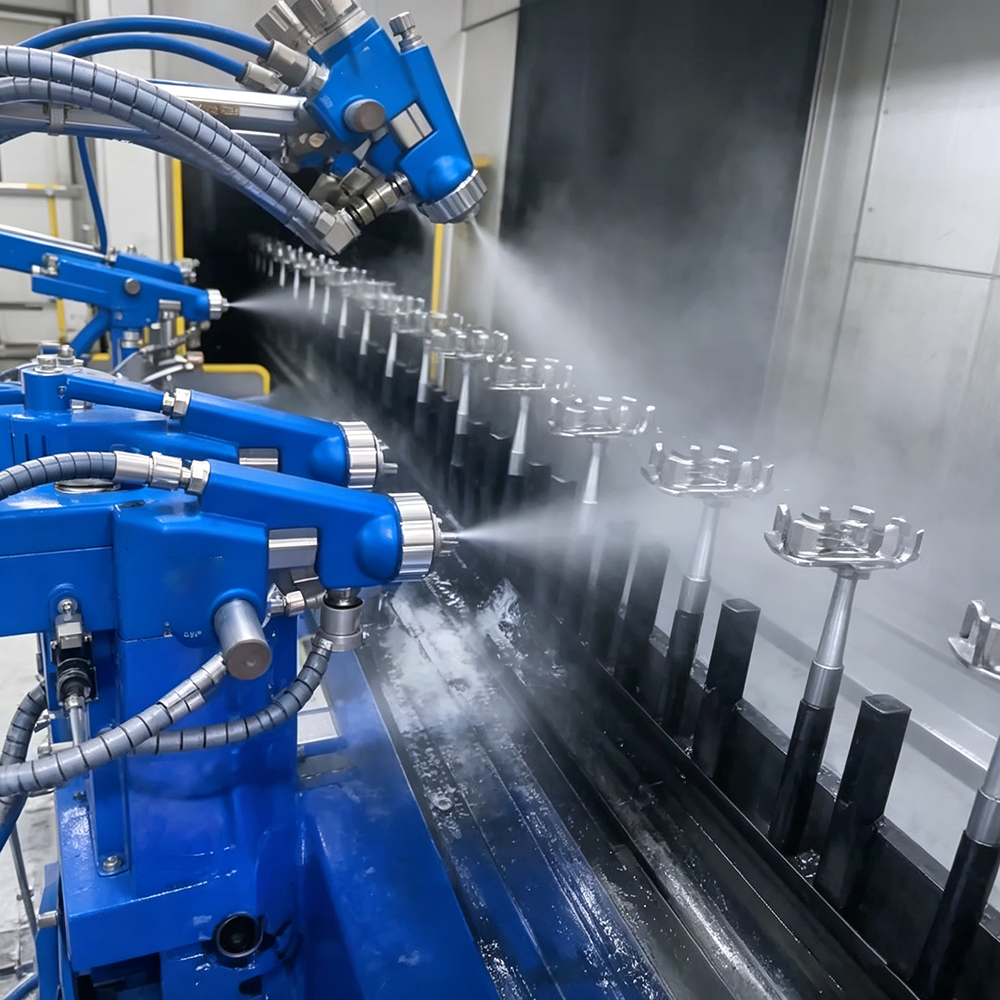 Floor Track Conveyor Line for TWS Cases Spraying
