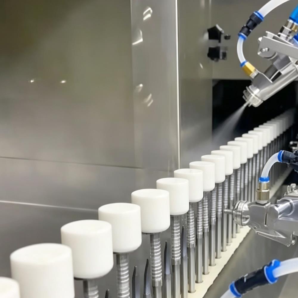 Automatic Spraying Equipment UV Spraying Coating Line for Cosmetic Compact Shells