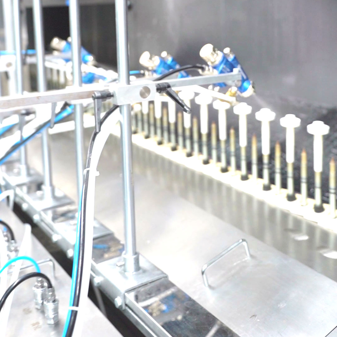 Mirror Finish Vacuum Coating UV Spray Line Solution for Perfume Caps