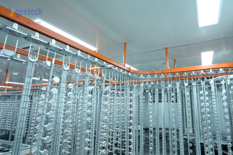 Satin Finish Vacuum Coating UV Spray Line for Foundation Bottles